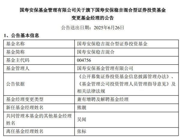 再会基金司理清仓式卸任！国寿安保缩水200亿，新发频展期是为何